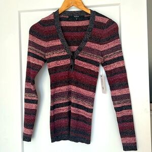 Guess lurex deep v sweater